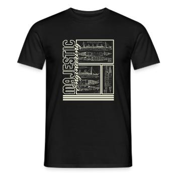 Chemise du Titanic, Majestic Engineering Tee, cadeau pour - T-shirt homme - noir - Devant - AI Model Male 178 light (178cm)