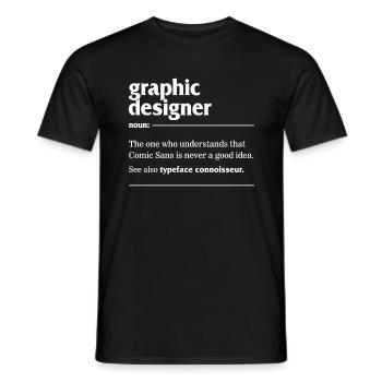 Graphic Design Shirt, Graphic Designer Noun The - Men's T-Shirt - black - Front - AI Model Male 178 light (178cm)