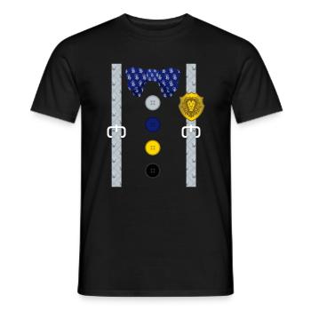 Knight Shirt, Suspender Knight Shield Sword Crest - Men's T-Shirt - black - Front - AI Model Male 178 light (178cm)