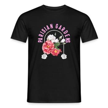 Paris Shirt, Parisian Gardens Tee, Gift For - Men's T-Shirt - black - Front - AI Model Male 178 light (178cm)