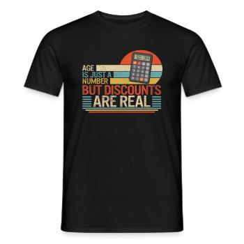 Chemise de retraite, l’âge n’est qu’un chiffre mais - T-shirt homme - noir - Devant - AI Model Male 178 light (178cm)