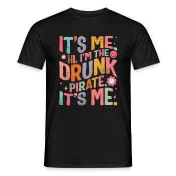 Chemise Gasparilla, salut, je suis le pirate ivre c’est - T-shirt homme - noir - Devant - AI Model Male 178 light (178cm)