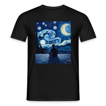 ALS Awareness Starry Night Shirt Resilient Sky - Men's T-Shirt - black - Front - AI Model Male 178 light (178cm)