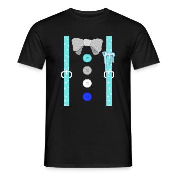 Chemise d’hiver, bretelles Ice Queen flocons de neige - T-shirt homme - noir - Devant - AI Model Male 178 light (178cm)