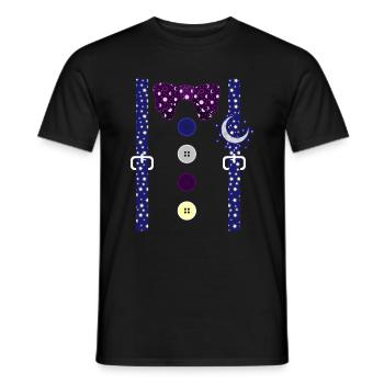 Chemise de sorcière, bretelles Moon Stars Night Luminous - T-shirt homme - noir - Devant - AI Model Male 178 light (178cm)