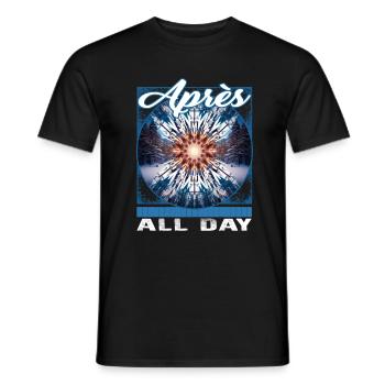 Apres All Day Kaleidoscope Carving Cosmos - Men's T-Shirt - black - Front - AI Model Male 178 light (178cm)