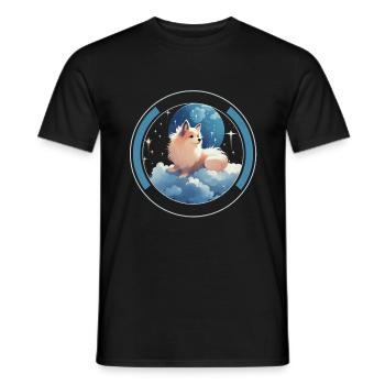 Chien Cloud Fluff Stars Toilettage Dreamy Pet Care T - T-shirt homme - noir - Devant - AI Model Male 178 light (178cm)