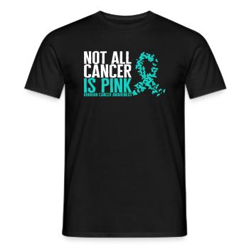 Ovarian Cancer Awareness Shirt, Not All Cancer Is - Men's T-Shirt - black - Front - AI Model Male 178 light (178cm)