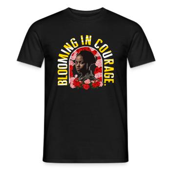Chemise d’ancien combattant, Blooming In Courage Tee, cadeau pour - T-shirt homme - noir - Devant - AI Model Male 178 light (178cm)