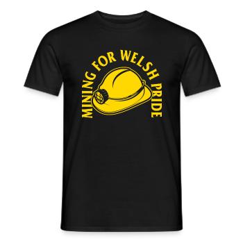 Wales Hemd, Bergbau für Welsh Pride T-Shirt, Geschenk für - Männer T-Shirt - Schwarz - Vorne - AI Model Male 178 light (178cm)