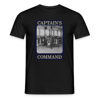 Titanic Shirt, Captain's Command Tee, Gift For - Men's T-Shirt - black - Front - AI Model Male 178 light (178cm)