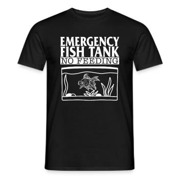 Aquarium Shirt, Emergency Fish Tank No Feeding - Men's T-Shirt - black - Front - AI Model Male 178 light (178cm)