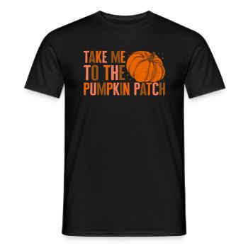 Chemise de Thanksgiving, emmenez-moi au champ de citrouilles - T-shirt homme - noir - Devant - AI Model Male 178 light (178cm)