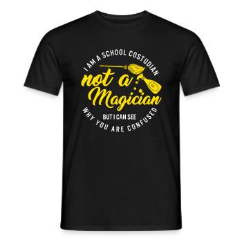 Custodian Shirt, I Am A School Custodian Not A - Men's T-Shirt - black - Front - AI Model Male 178 light (178cm)