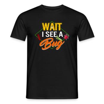 Entomologen-Hemd, warte, ich sehe ein -T-Shirt, Insekten - Männer T-Shirt - Schwarz - Vorne - AI Model Male 178 light (178cm)