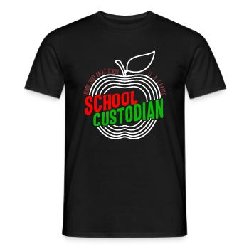 Chemise de gardien, derrière chaque grande école se trouve une - T-shirt homme - noir - Devant - AI Model Male 178 light (178cm)
