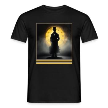 Victorien fantôme chronométreur Vintage gothique Tee - T-shirt homme - noir - Devant - AI Model Male 178 light (178cm)