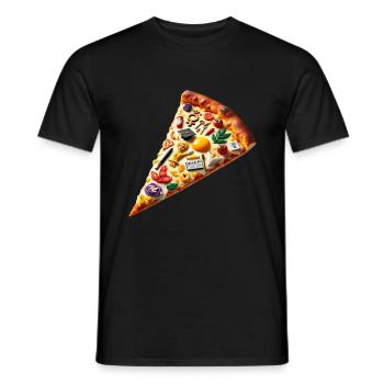 Journée internationale de la femme Pizza Empowerment - T-shirt homme - noir - Devant - AI Model Male 178 light (178cm)