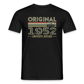 Original 1952 Jahrgang Retro Geburtstag Vintage - Männer T-Shirt - Schwarz - Vorne - AI Model Male 178 light (178cm)