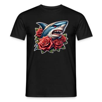 Roses de requin - T-shirt homme - noir - Devant - AI Model Male 178 light (178cm)