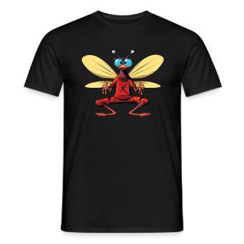 Fliege Yogi - Männer T-Shirt - Schwarz - Vorne - AI Model Male 178 light (178cm)