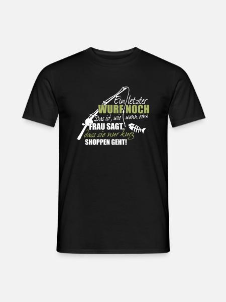 Angeln - Letzter Wurf - Männer T-Shirt - Schwarz