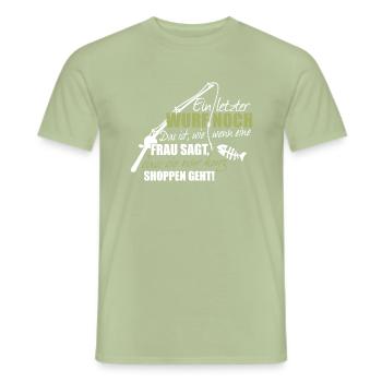 Angeln - Letzter Wurf - Männer T-Shirt - Sage - Vorne - AI Model Male 178 light (178cm)