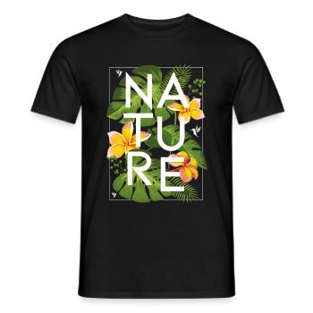 JUNGLE BLACK - Männer T-Shirt - Schwarz - Vorne - AI Model Male 178 light (178cm)