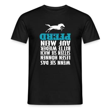 Horse riding Horse Horse riding - Men's T-Shirt - black - Front - AI Model Male 178 light (178cm)