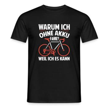 Cycling bike saying - Men's T-Shirt - black - Front - AI Model Male 178 light (178cm)
