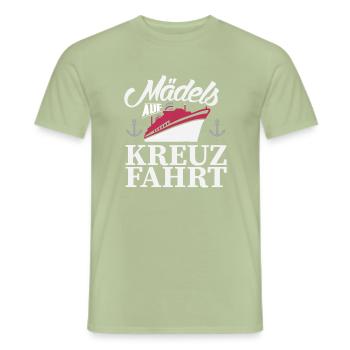 Kreuzfahrt Schiff Spruch - Männer T-Shirt - Sage - Vorne - AI Model Male 178 light (178cm)