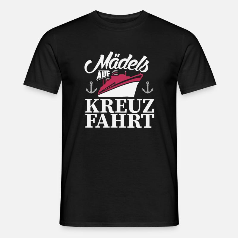 Kreuzfahrt Schiff Spruch - Männer T-Shirt - Schwarz