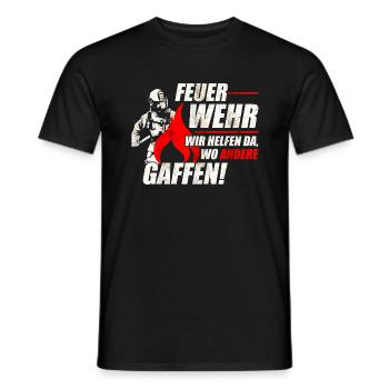 Feuerwehr Wir helfen - Männer T-Shirt - Schwarz - Vorne - AI Model Male 178 light (178cm)