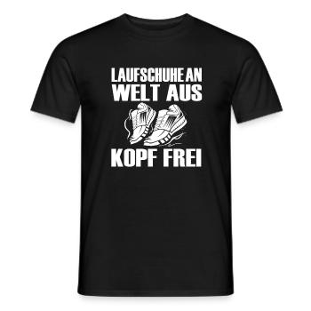 Joggen Laufen Spruch - Männer T-Shirt - Schwarz - Vorne - AI Model Male 178 light (178cm)
