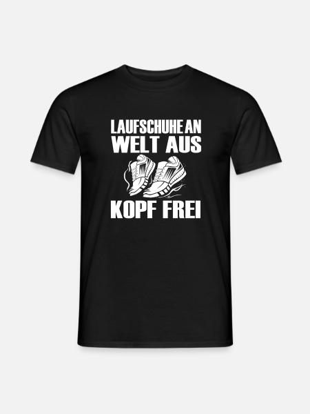 Joggen Laufen Spruch - Männer T-Shirt - Schwarz