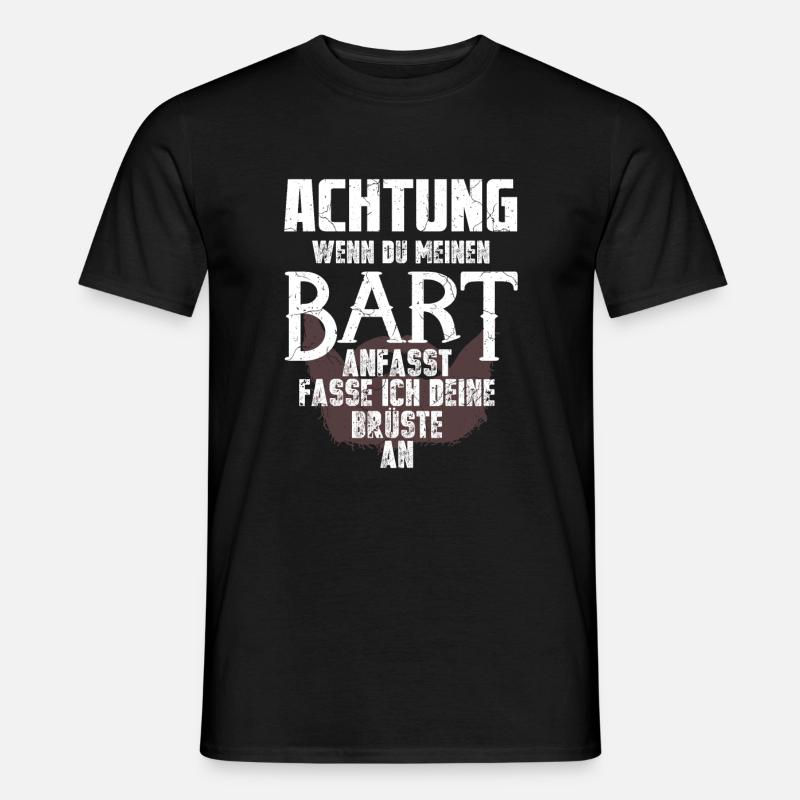 Bart Spruch Bartträger Schnurrbart - T-shirt homme - noir