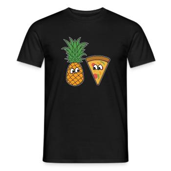 Pizza - Men's T-Shirt - black - Front - AI Model Male 178 light (178cm)