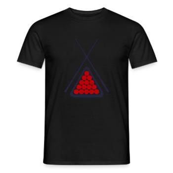 Billard - Männer T-Shirt - Schwarz - Vorne - AI Model Male 178 light (178cm)
