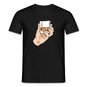 whisky - T-shirt homme - noir - Devant - AI Model Male 178 light (178cm)
