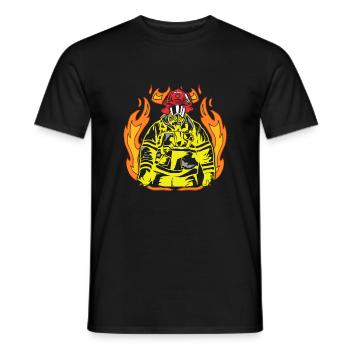 fire brigade - Men's T-Shirt - black - Front - AI Model Male 178 light (178cm)