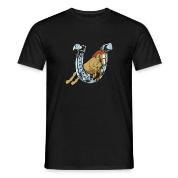 Chevaux - T-shirt homme - noir - Devant - AI Model Male 178 light (178cm)