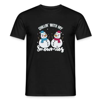 Christmas heartbeat Christmas holiday season - Men's T-Shirt - black - Front - AI Model Male 178 light (178cm)