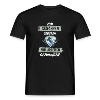 Ski Skifahren Skifahrer - Männer T-Shirt - Schwarz - Vorne - AI Model Male 178 light (178cm)