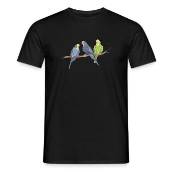 oiseaux - T-shirt homme - noir - Devant - AI Model Male 178 light (178cm)