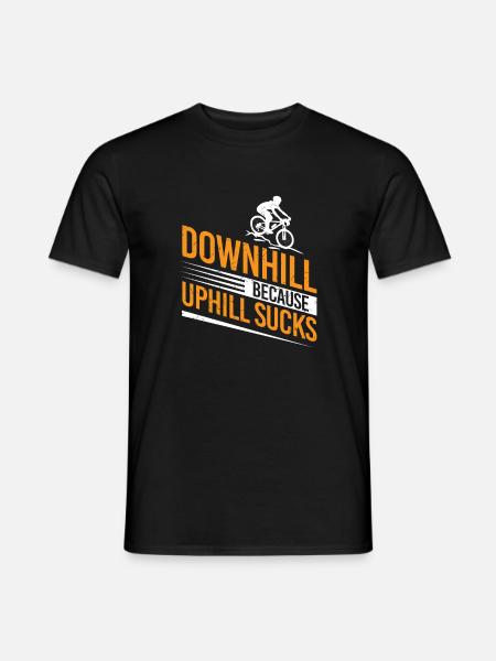 Ciclista de descenso en bicicleta ciclista - Mænd T-shirt - sort