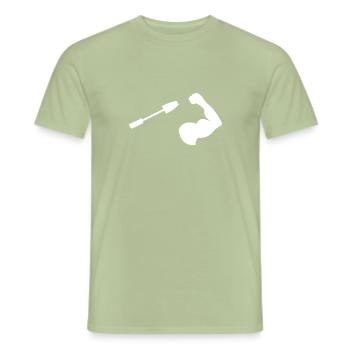 fitness - Men's T-Shirt - sage - Front - AI Model Male 178 light (178cm)
