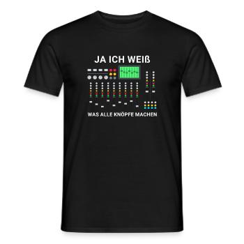 Tontechniker Engineer Mischpult Tontechnik - Männer T-Shirt - Schwarz - Vorne - AI Model Male 178 light (178cm)