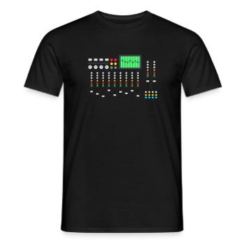 sound engineer - Men's T-Shirt - black - Front - AI Model Male 178 light (178cm)