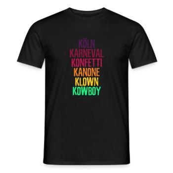 Fasching Köln Karneval Kölle Geschenk - Männer T-Shirt - Schwarz - Vorne - AI Model Male 178 light (178cm)