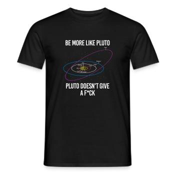 Be Like Pluto Physiker Sonnensystem Astrophysik - Männer T-Shirt - Schwarz - Vorne - AI Model Male 178 light (178cm)